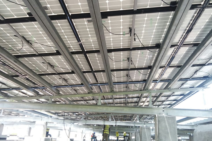 Solar panel installation" Lower Usuma Dam Water Treatment